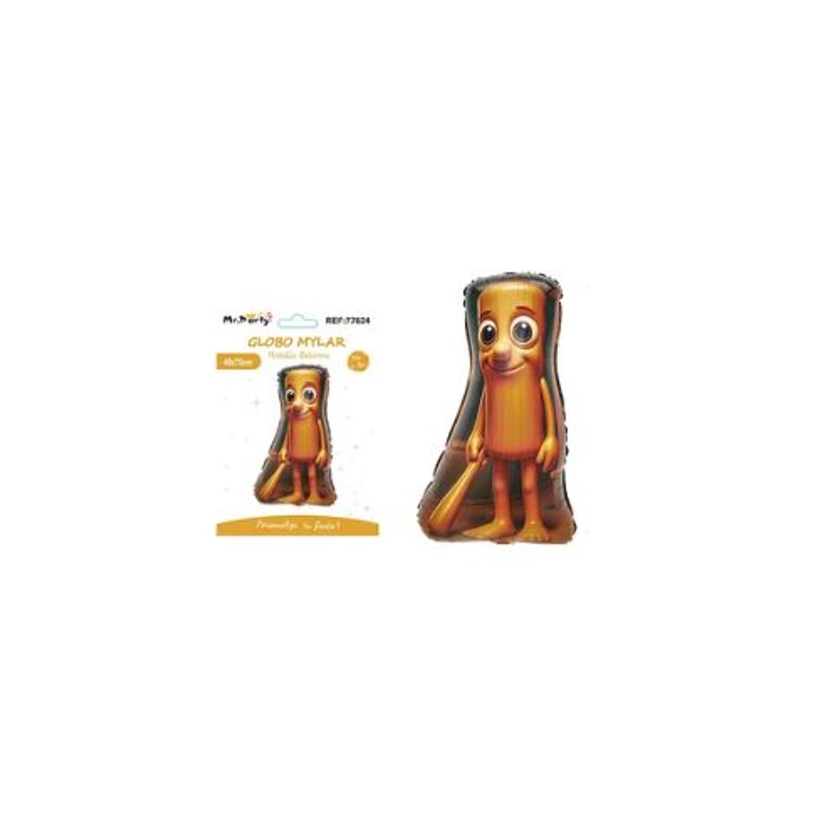 GENERICO - Globo metálico Brainrot Tung Tung Tung sahur 40x70cm