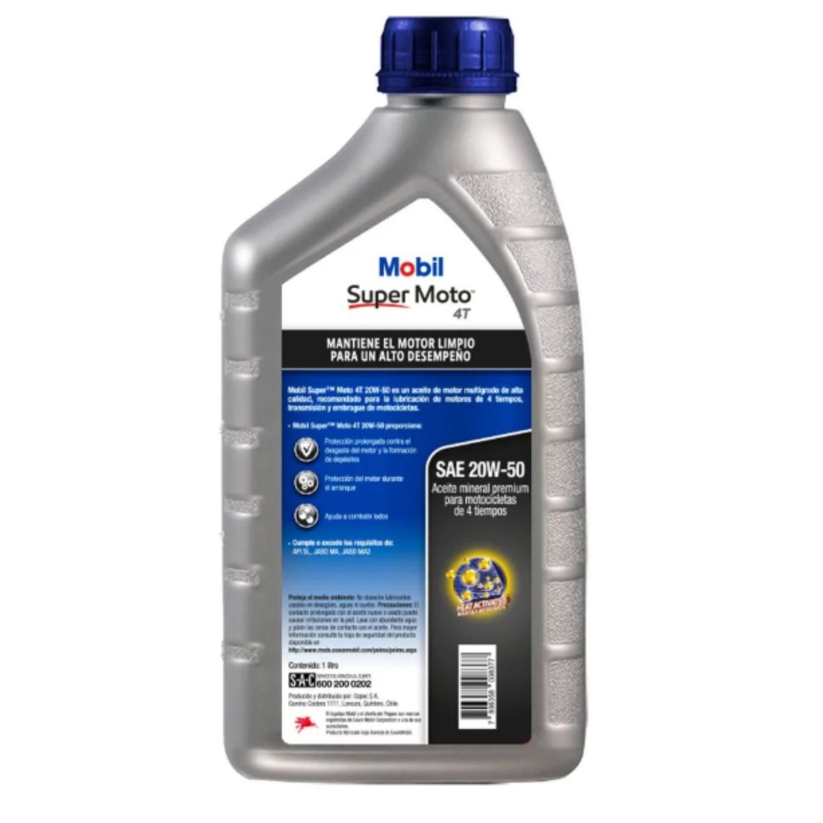MOBIL - Aceite Motor para Moto 20w50 Mineral Mobil Super 4T 1 Lt.