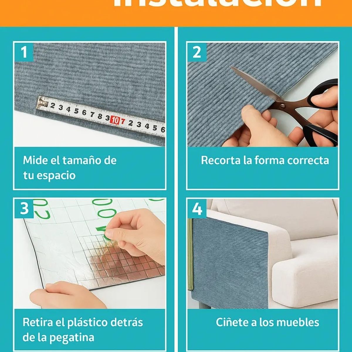 GENERICO - Protector Sillón Gato Tapete Rascador Antiarañazos Mueble