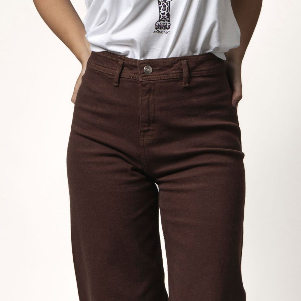 MOMCHIC - JEANS CULOTTE CAFÉ LUPE