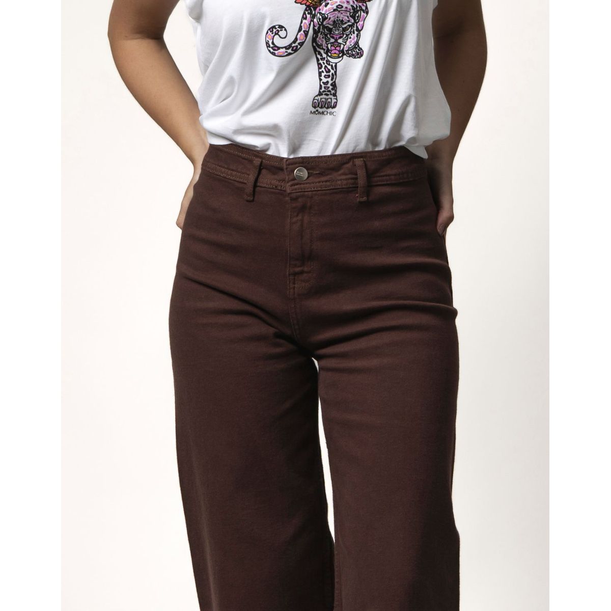 MOMCHIC - JEANS CULOTTE CAFÉ LUPE