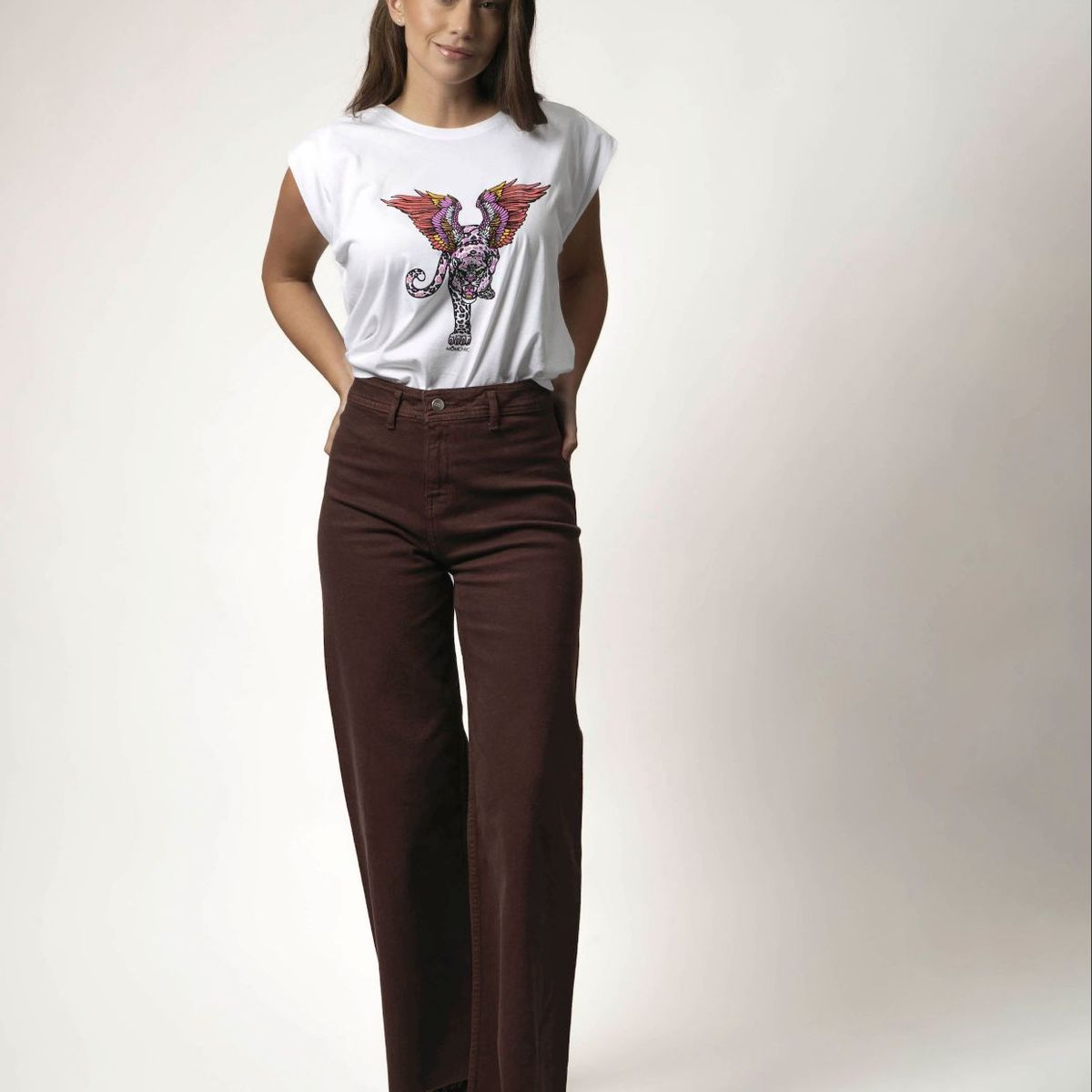 MOMCHIC - JEANS CULOTTE CAFÉ LUPE