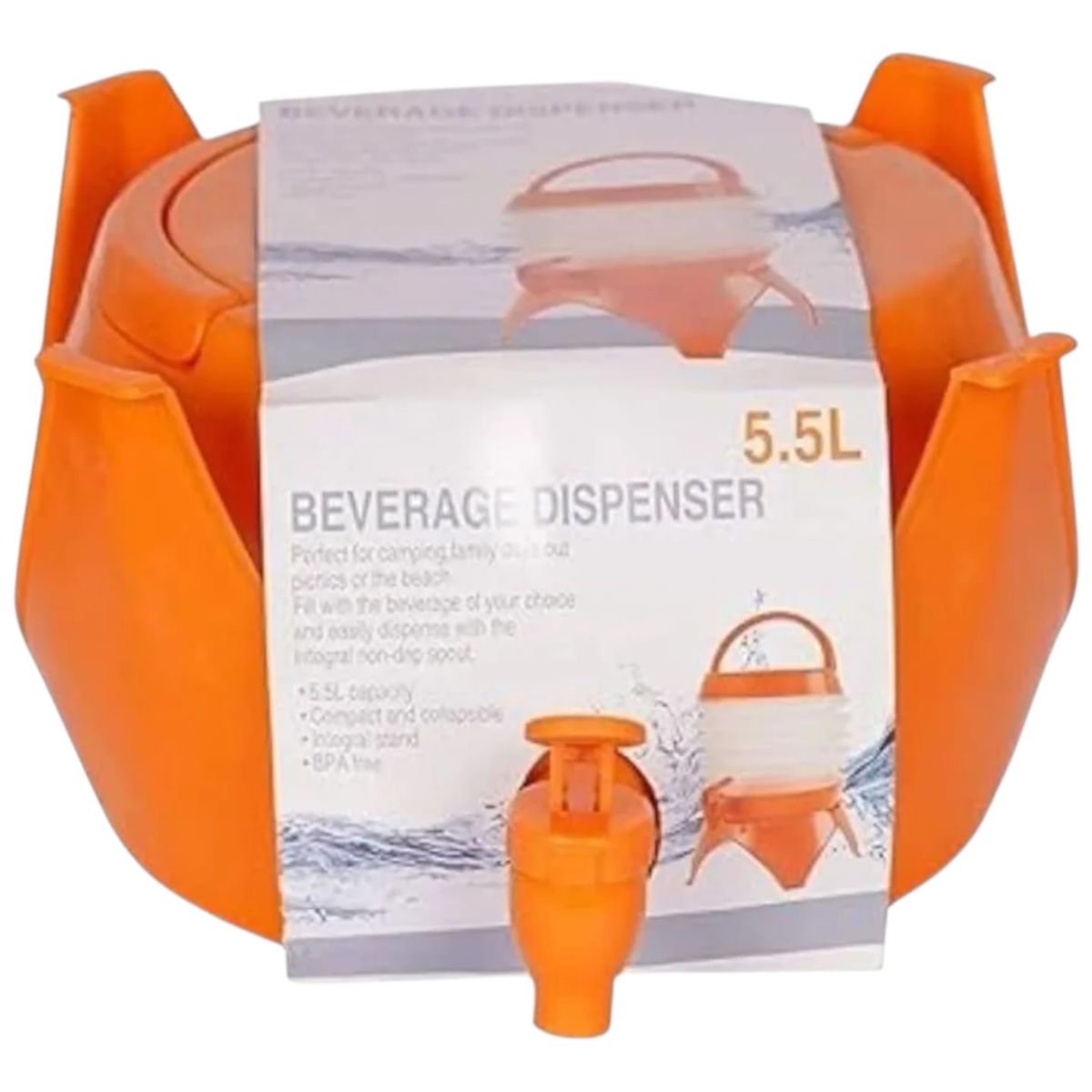 GENERICO - Dispensador De Liquido Plegable 5 Litros Portatil Carrete Rosa Chicle