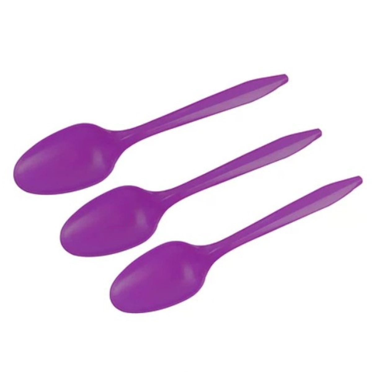 GENERICO - Cucharas Plásticas Morada 20Pcs 14Cm