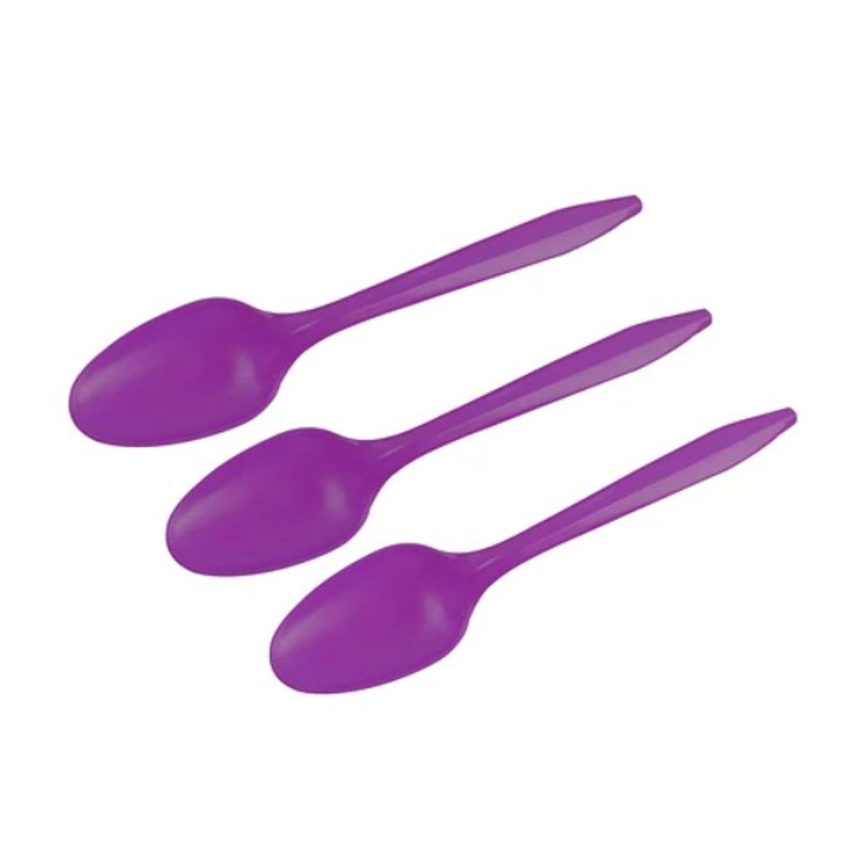 GENERICO - Cucharas Plásticas Morada 20Pcs 14Cm