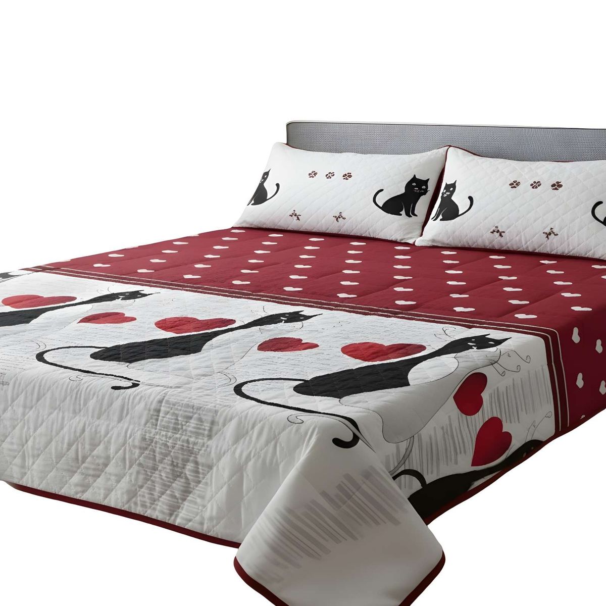 GENERICO - CUBRECAMA QUILT DE VERANO PLAZA Y MEDIA INFANTIL BLANCO 03