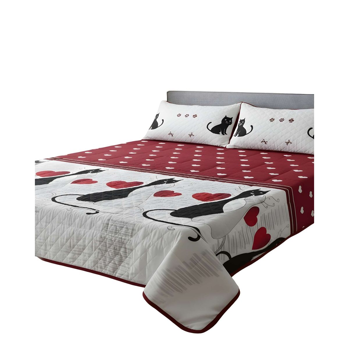 GENERICO - CUBRECAMA QUILT DE VERANO PLAZA Y MEDIA INFANTIL BLANCO 03
