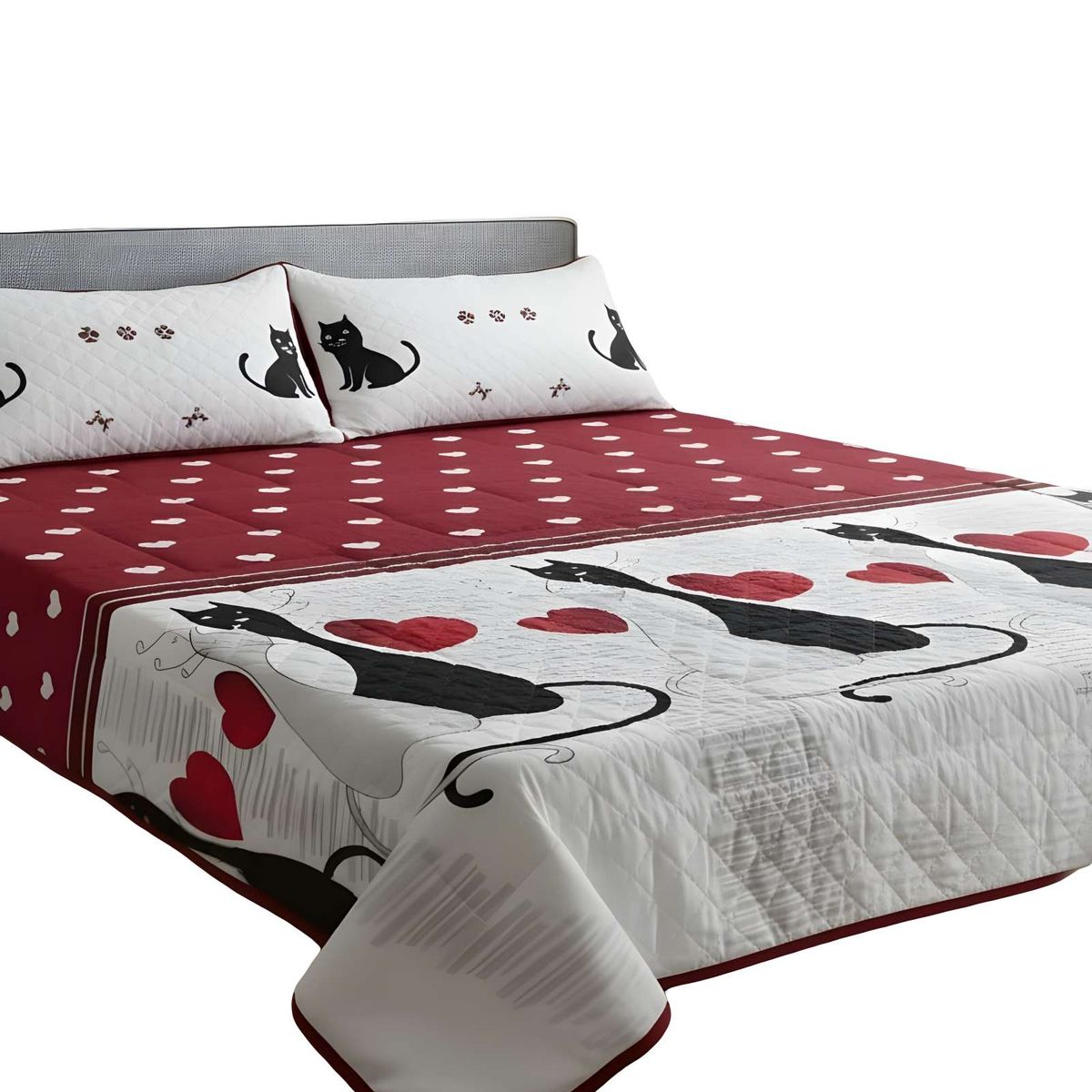 GENERICO - CUBRECAMA QUILT DE VERANO PLAZA Y MEDIA INFANTIL BLANCO 03