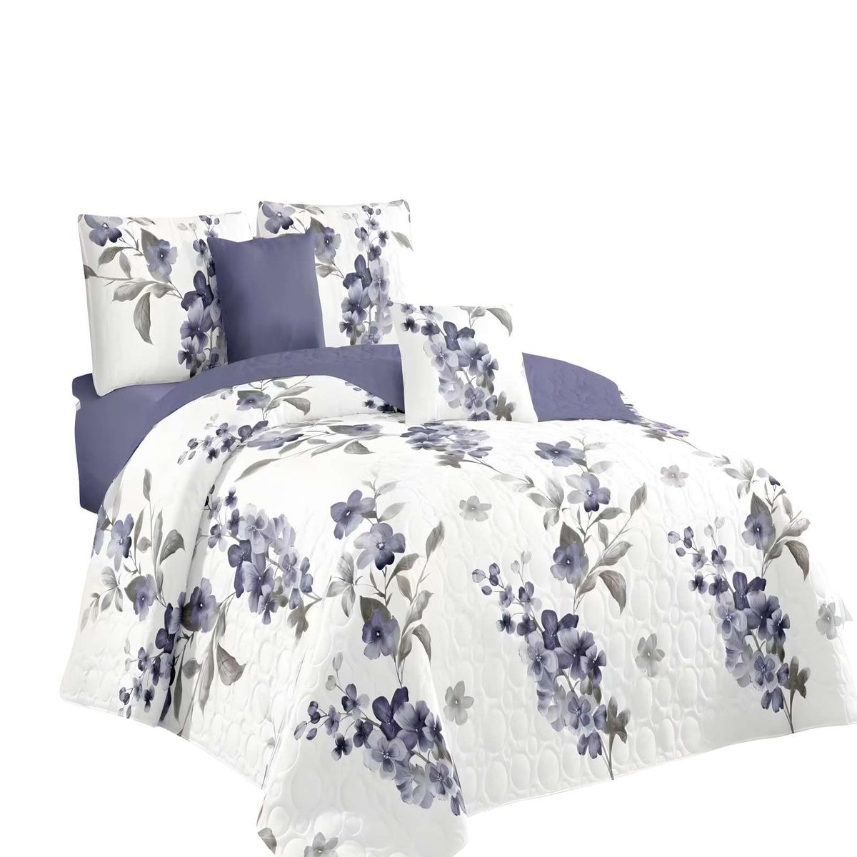 GENERICO - CUBRECAMA QUILT DE VERANO KING BLANCO 02