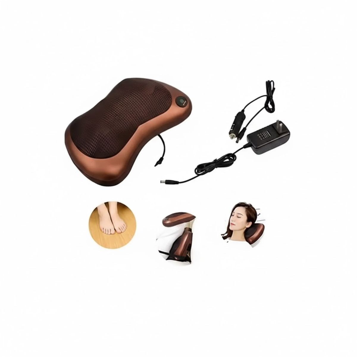 GENERICO - Cojín Masajeador Eléctrico Almohada Cojín Lumbar Cuello Pierna