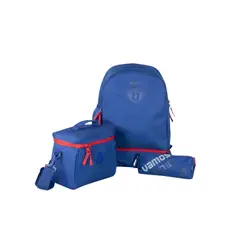 MOOSE - Pack Mochila Estuche Lonchera Equipos Futbol Fanaticos U de Chile