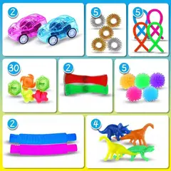 REMIFA - Set 84 Fidget Toy Juguete Sensorial Anti Estrés Para Niños