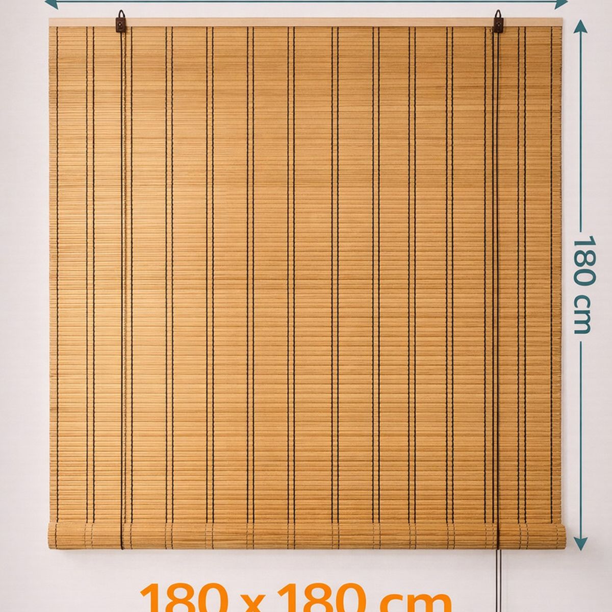 GENERICO - Cortina Roller Persiana Enrollable 180x180cm Bambú Vitrineon