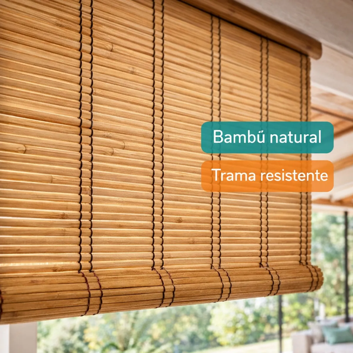 GENERICO - Cortina Roller Persiana Enrollable 150x180cm Bambú Vitrineon