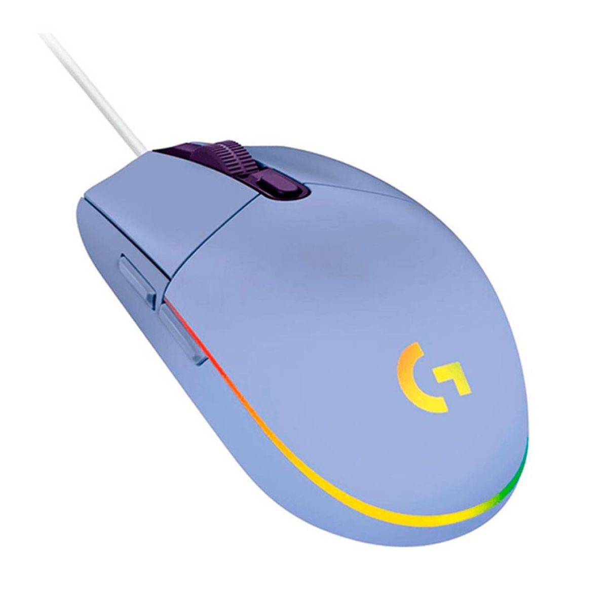 LOGITECH - Mouse Logitech G203 LIGHTSYNC RGB, Cableado, 8000DPI Lila