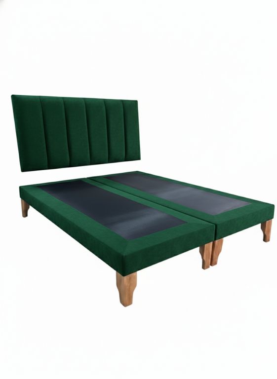 CAMA SUPER KING LINEAL VERDE FELPA