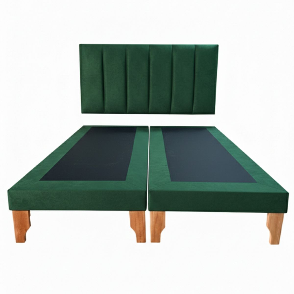 MUEBLES NEW - CAMA SUPER KING LINEAL VERDE FELPA
