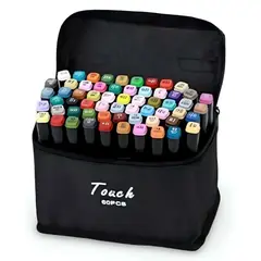 GENERICO - Rotuladores 60 Colores de Dibujo Artistico doble punta