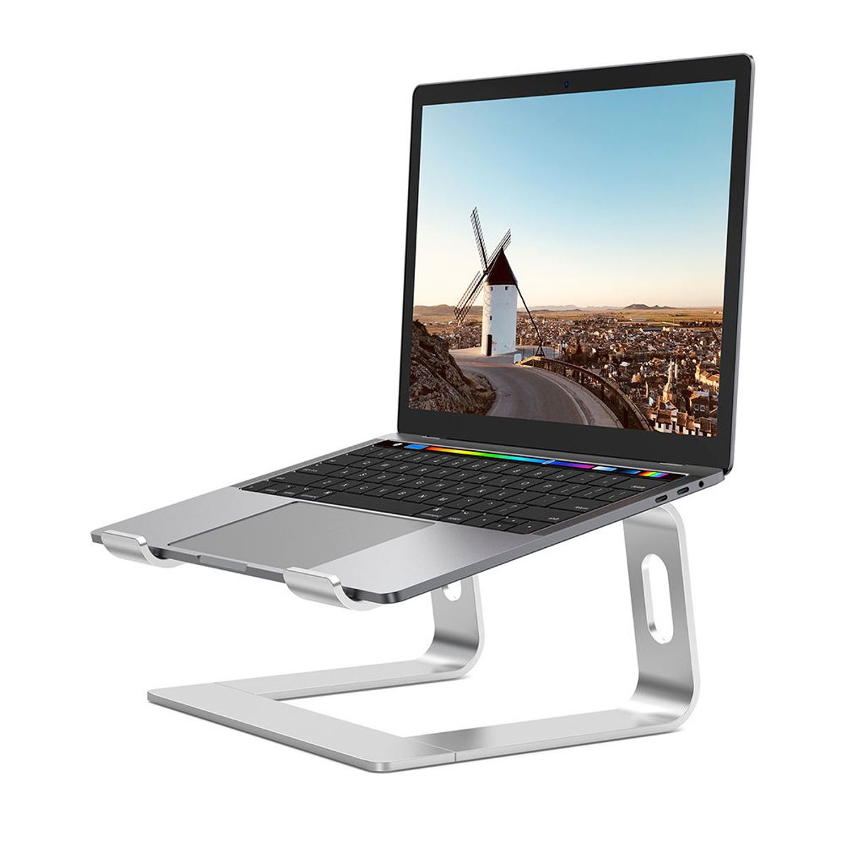 GENERICO - Soporte De Aluminio Para Macbook  Notebook Plateado