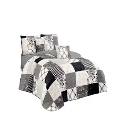 GENERICO - QUILT CUBRECAMA DE VERANO PLAZA Y MEDIA MULTICOLOR 02