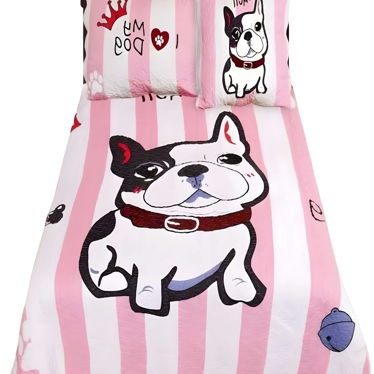 GENERICO - QUILT CUBRECAMA DE VERANO PLAZA Y MEDIA INFANTIL ROSA 03