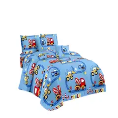 GENERICO - QUILT CUBRECAMA DE VERANO PLAZA Y MEDIA INFANTIL CELESTE