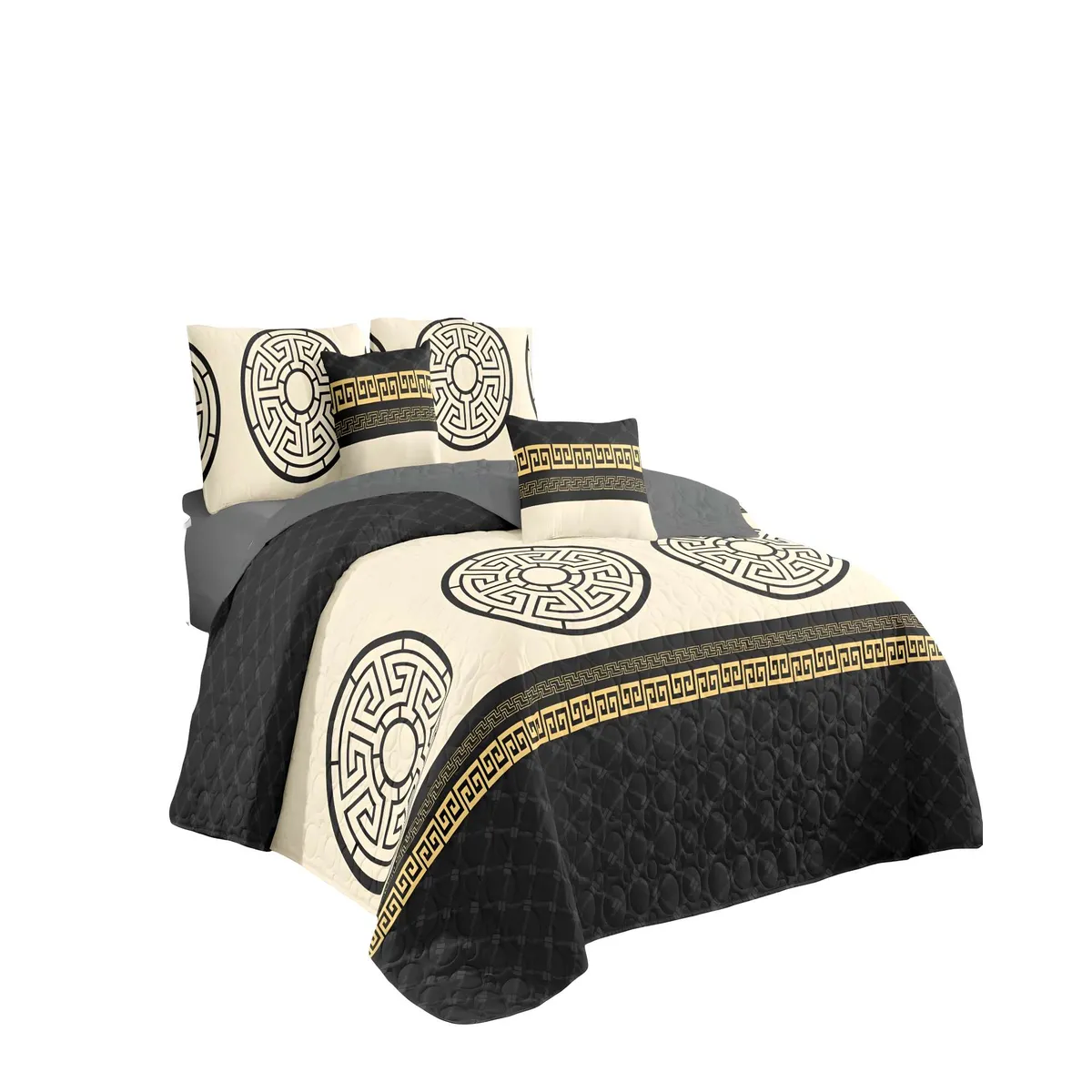 GENERICO - QUILT CUBRECAMA DE VERANO KING BEIGE 02
