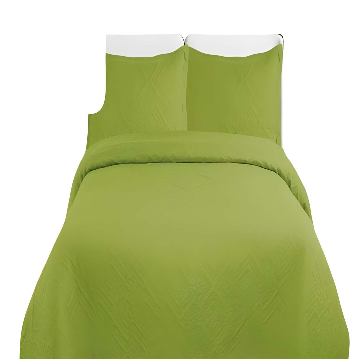 GENERICO - QUILT CUBRECAMA DE VERANO CON COLORES LISOS KING VERDE