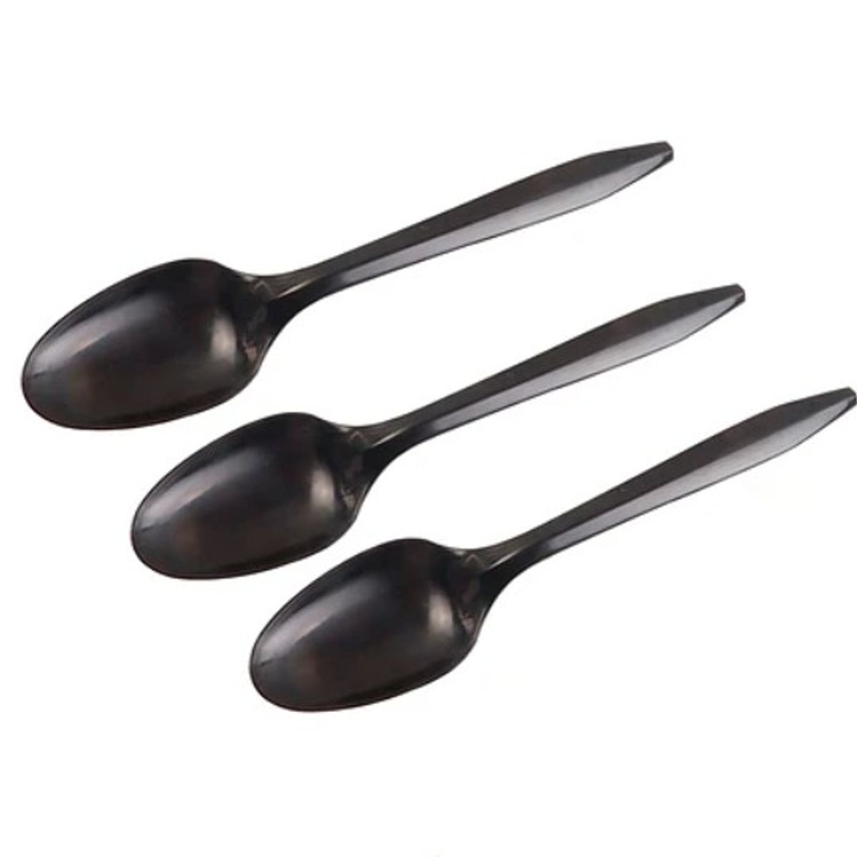 GENERICO - Cucharas plásticas negra 20pc 14cm