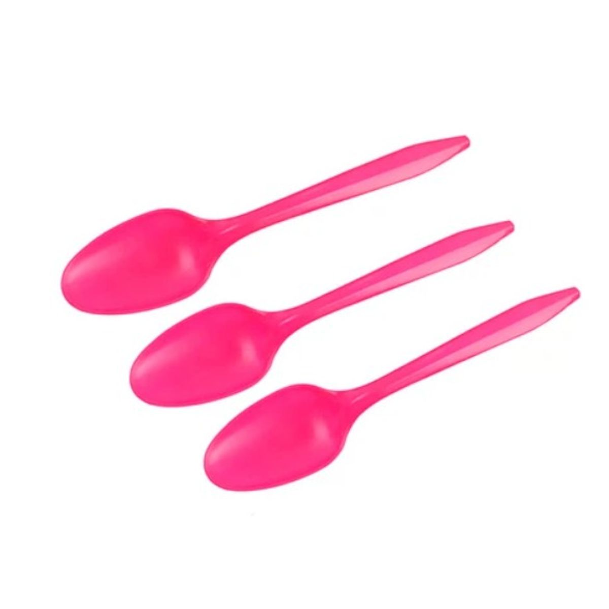 GENERICO - Cucharas plásticas fucsia 20pcs 14cm