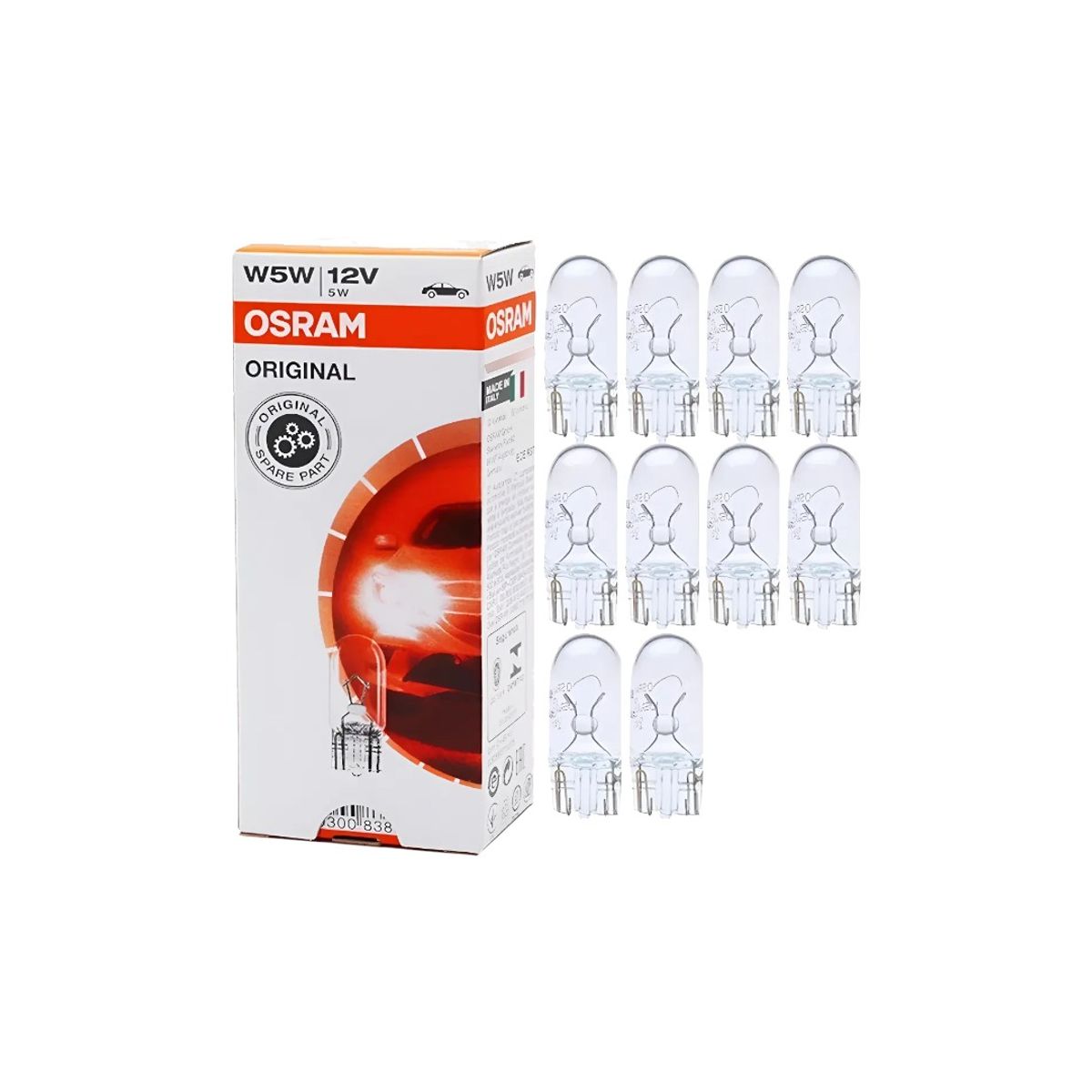 GENERICO - Kit Ampolleta W5W T10 Cola de Pez