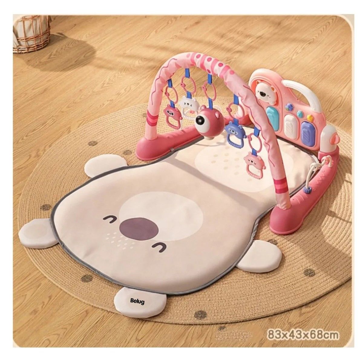 GENERICO - Alfombra Gimnasio Musical Con Piano Para Bebe Color Rosa BELUG