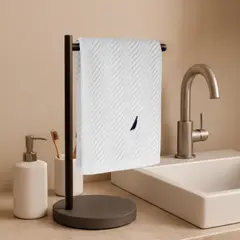 NAUTICA - Toalla de cara VIS 100% algodón 30x50cm pieles sensibles blanco