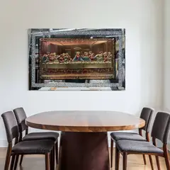 DEKAM DISEÑO - Cuadro Ultima Cena Marco Espejado Brillante 50x80 cms