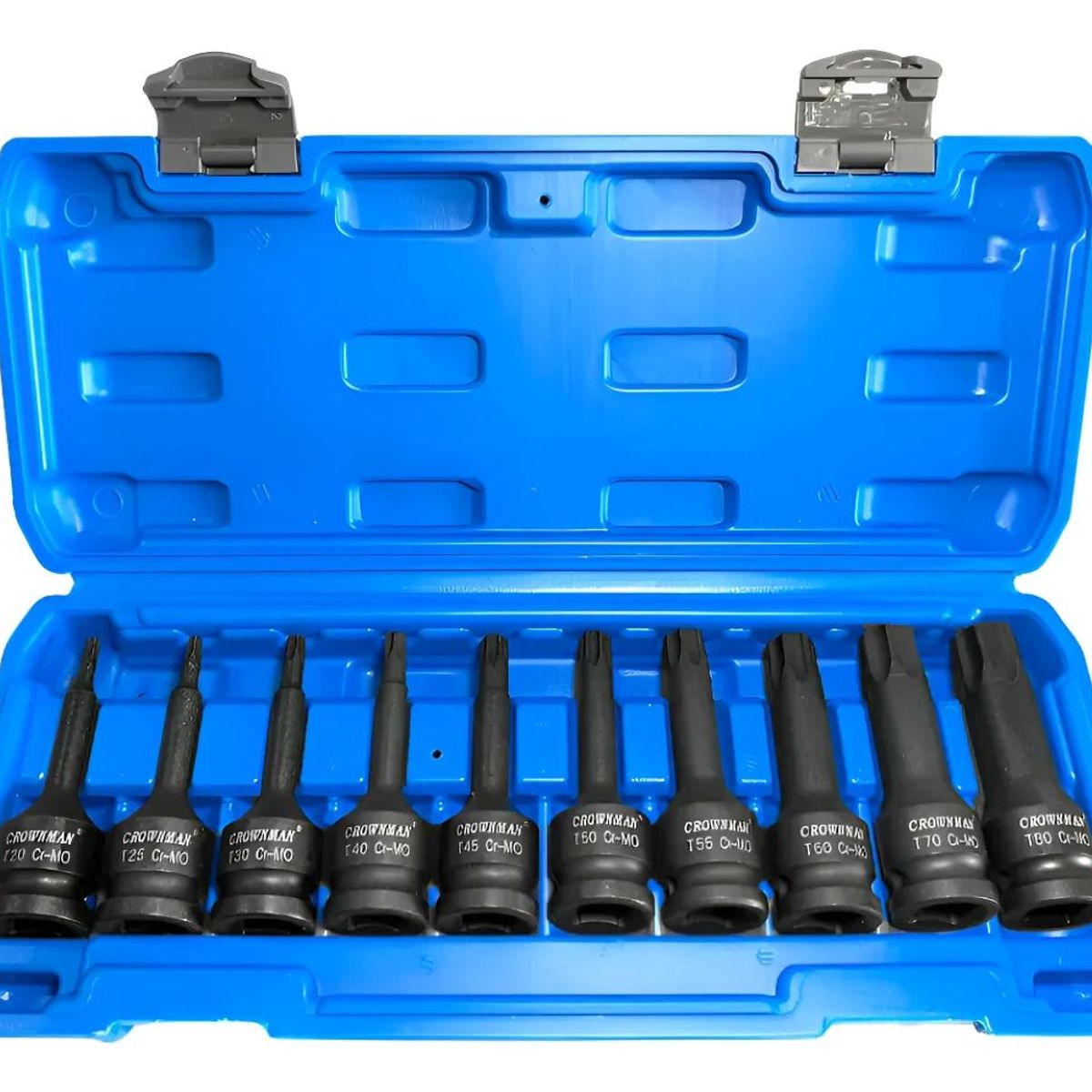 GENERICO - Set 10 Dados Impacto Torx Largos Cuadrante 1/2puLG