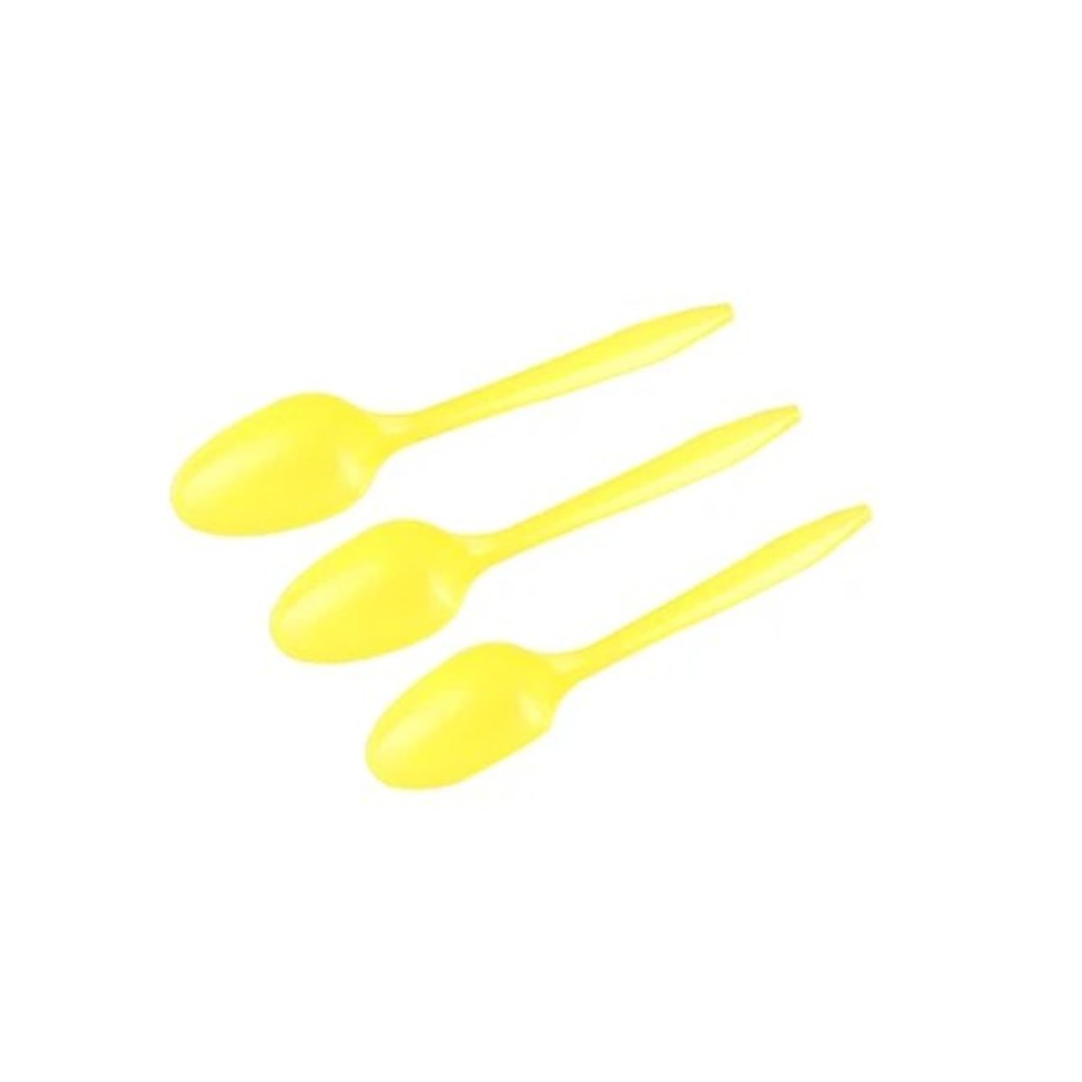 GENERICO - Cucharas Plásticas Color Amarillo 20Pcs 14Cm