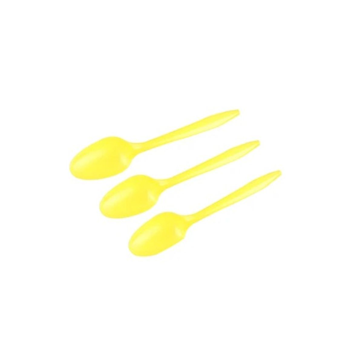 GENERICO - Cucharas Plásticas Color Amarillo 20Pcs 14Cm