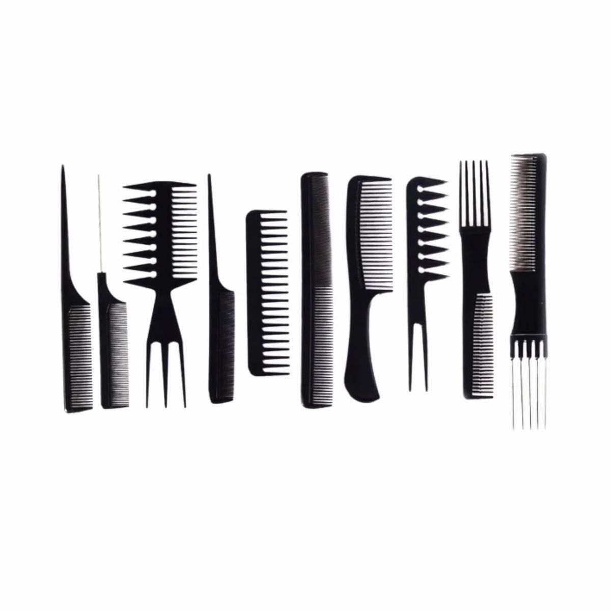 GENERICO - Set de 10 Peines de Peinado Para Peluquería Profesional