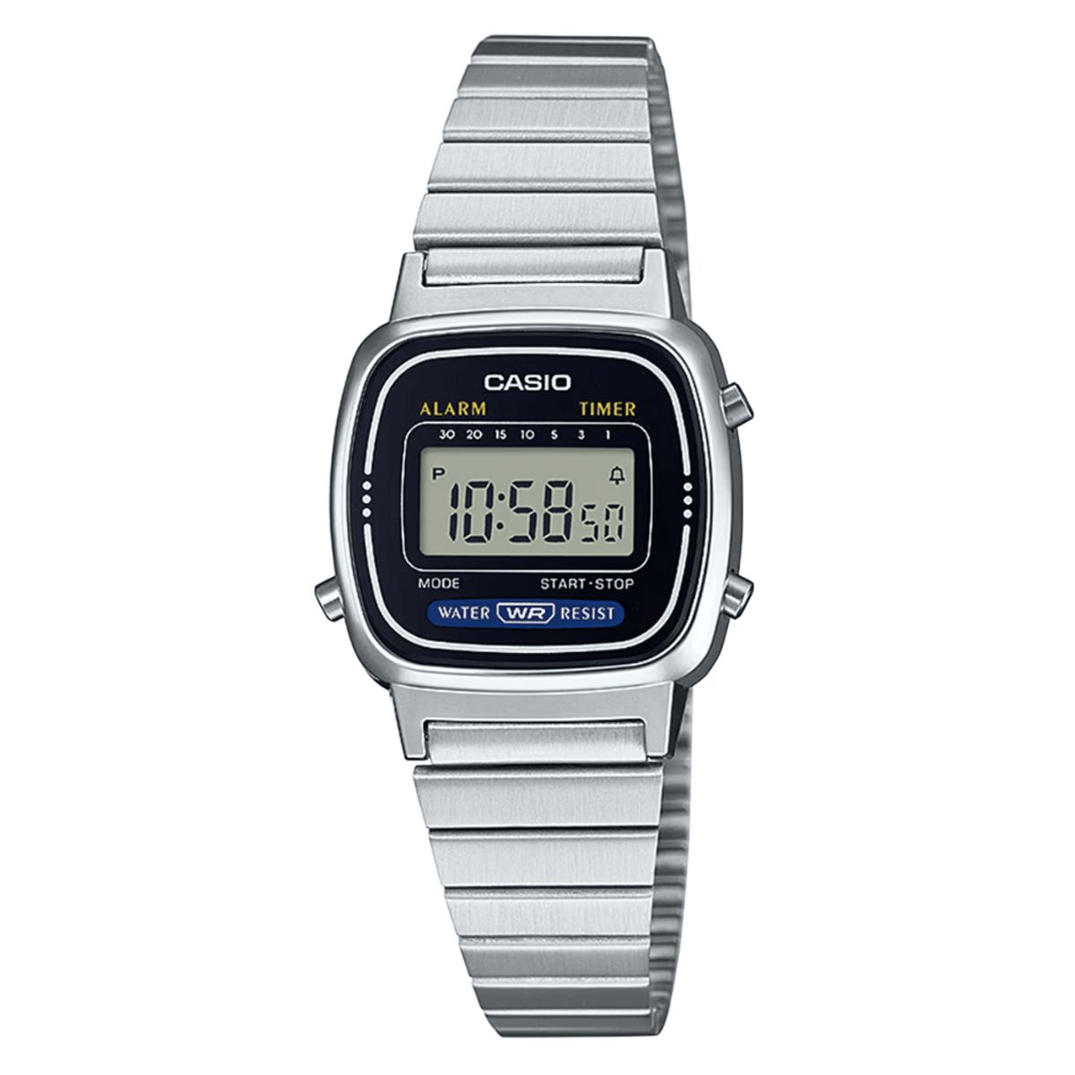 CASIO - RELOJ CASIO LA670WA-1DF VINTAGE MINI PLATEADO MUJER