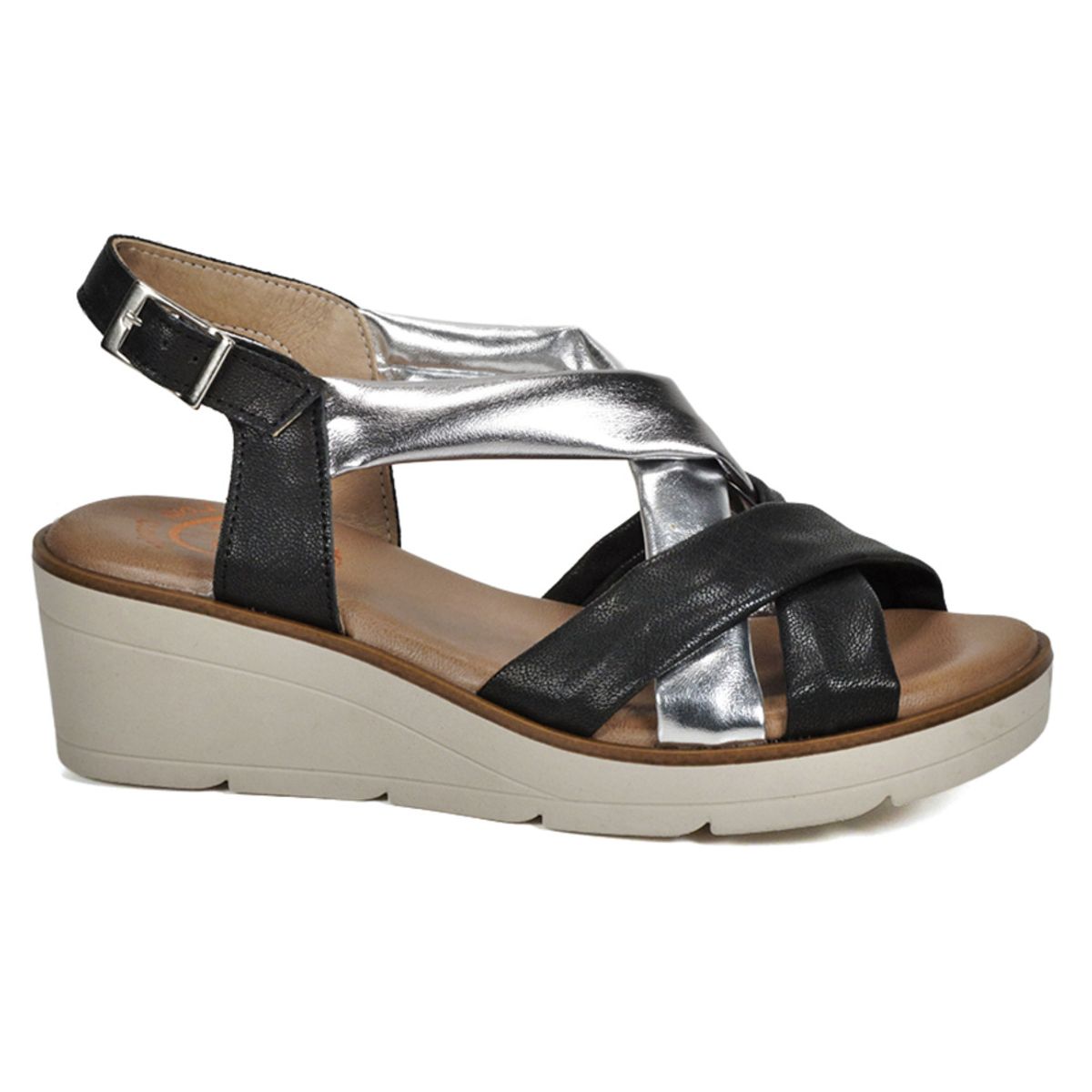 LOLA CANALES - Sandalia Cuero Delarmy Negro LOLA CANALES