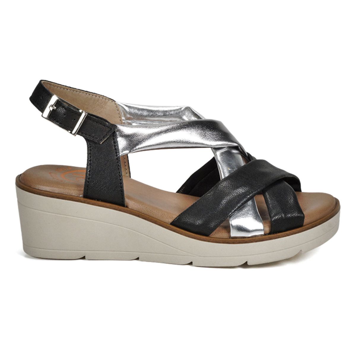 LOLA CANALES - Sandalia Cuero Delarmy Negro LOLA CANALES