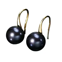 LUXURYJOYAS - Aros Perlas Cultivadas De Agua Dulce Oro 18kt Sobre Plata925