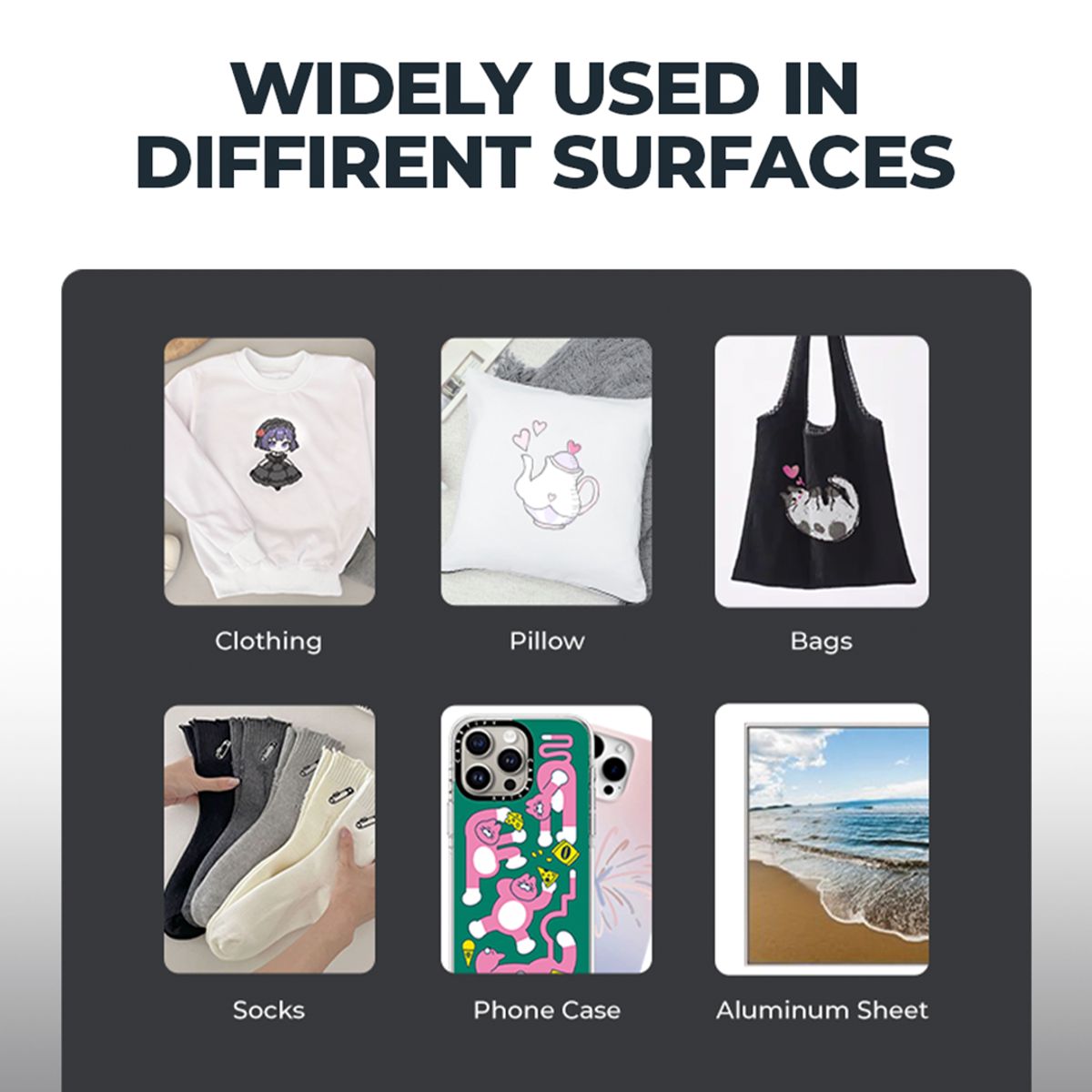 GENERICO - Kit Plancha Estampadora Sublimadora De Vinilos Dtf Sublimación 23x30cm Celeste