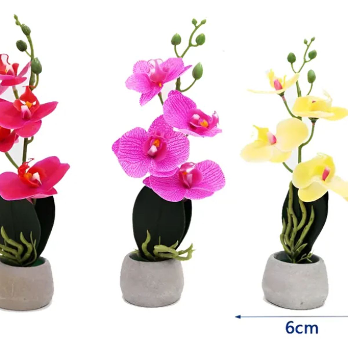 GENERICO - Orquídea Artificial Decorativa Con Macetero  30cm