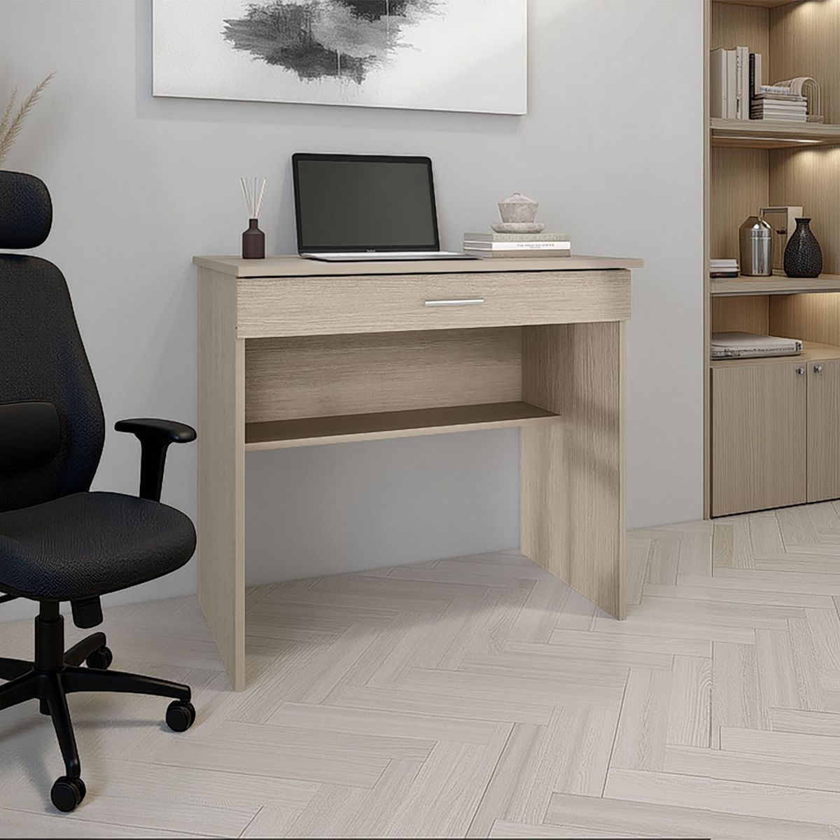 TUHOME - Escritorio Recto 1 Cajón Office 73x80x498 Cm Cartagena