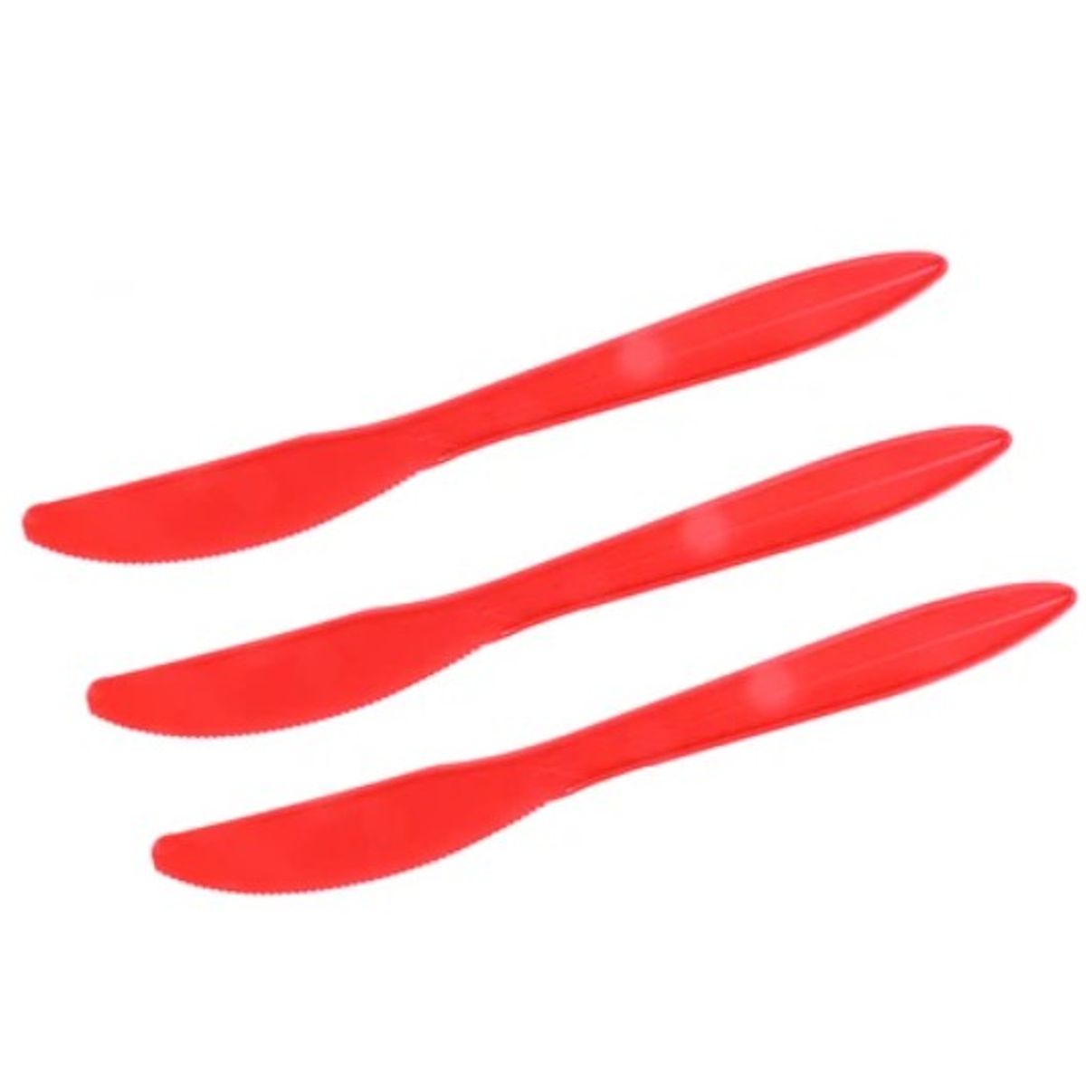 GENERICO - Cuchillo Plásticos Rojo 20Pcs 16Cm
