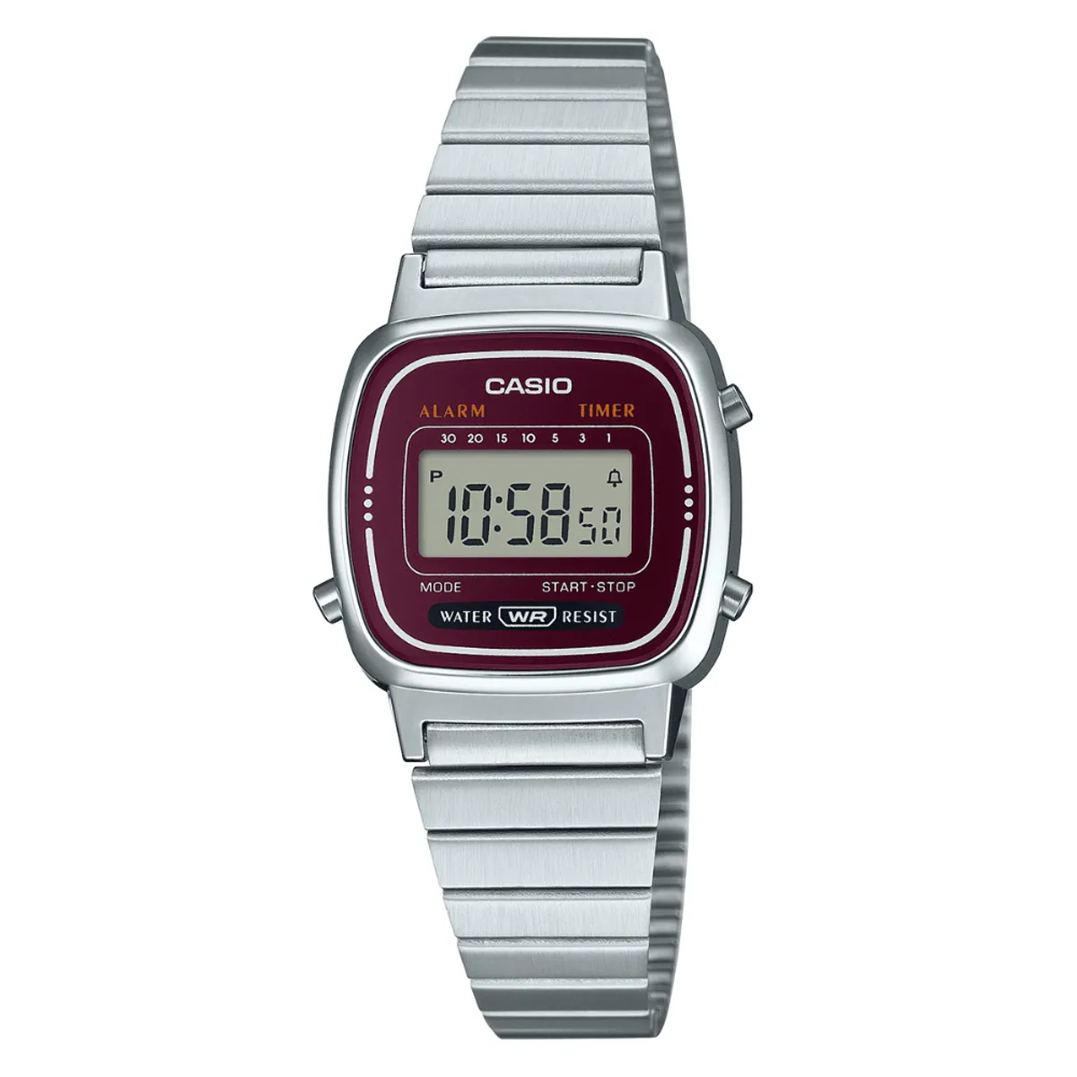 CASIO - RELOJ CASIO LA670WA-4DF VINTAGE MINI PLATEADO MUJER BURDEO