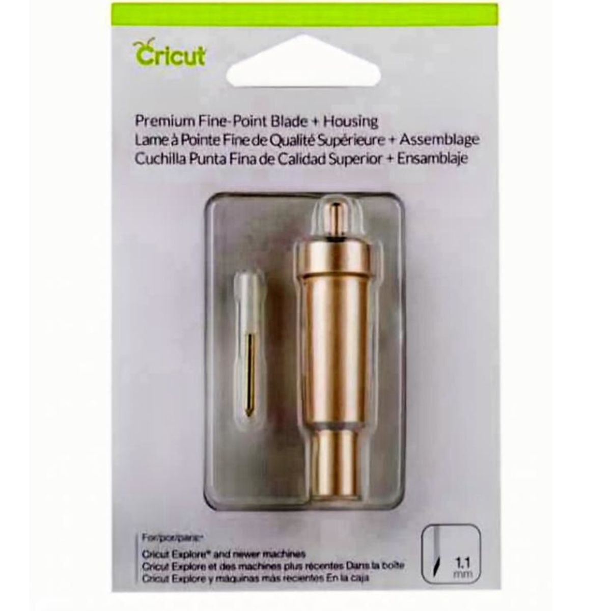 CRICUT - Cuchilla Punta Fina Premium + Adaptador 1.1 Mm