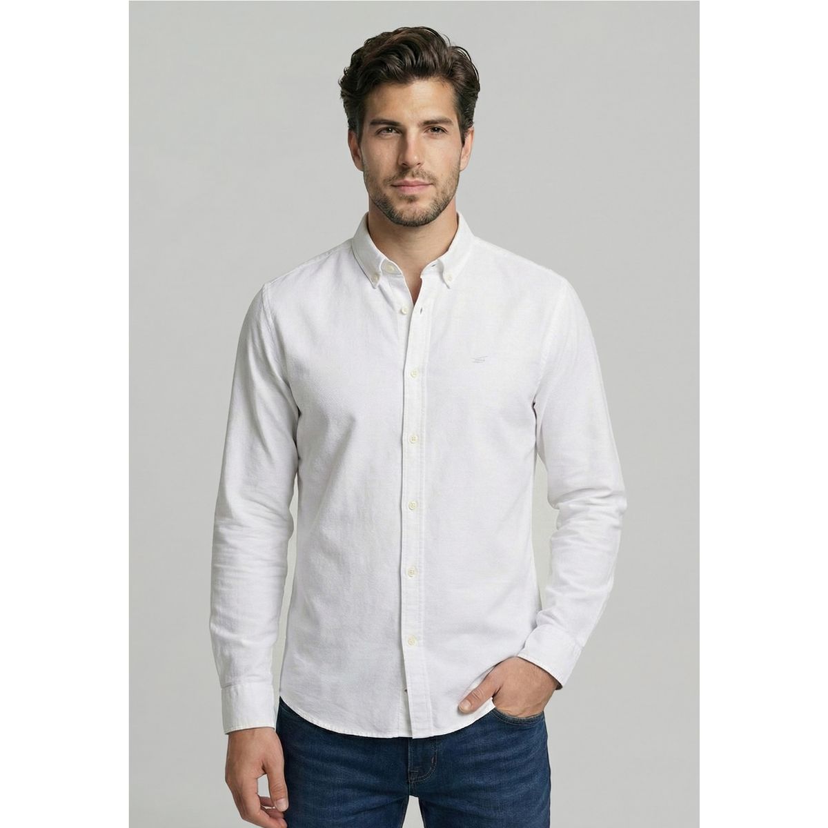 FEROUCH - Camisa Sport Oxford White Ferouch