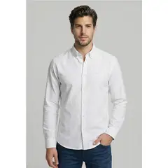 FEROUCH - Camisa Sport Oxford White